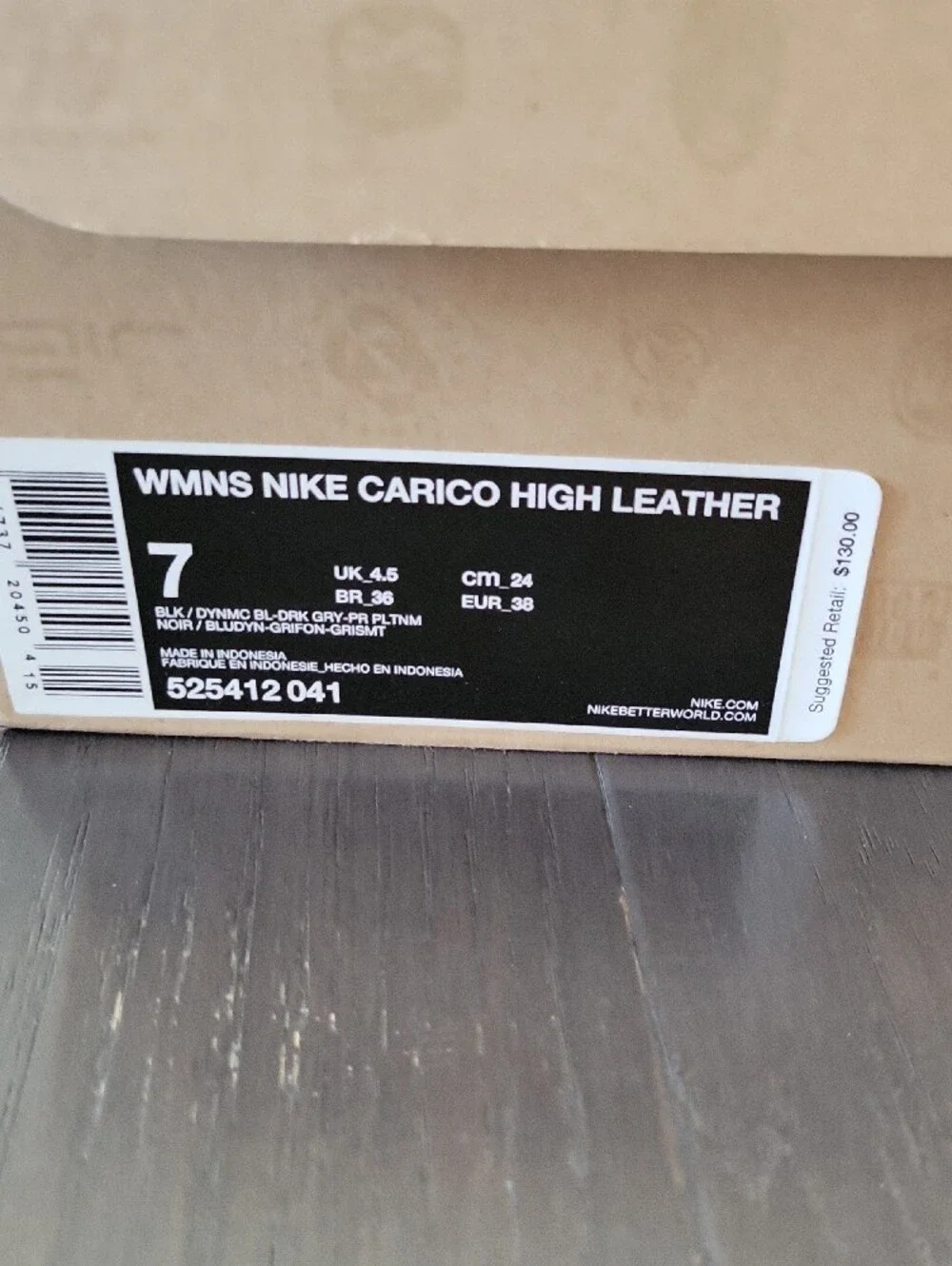 Nike Black Over-the-Knee Athletic Boot with Blue Trim
